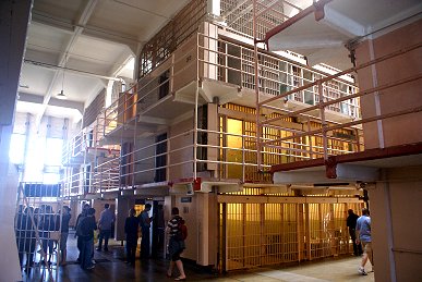 inside Alcatraz prison cells