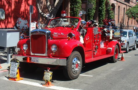 Old fire engine in San Francisco