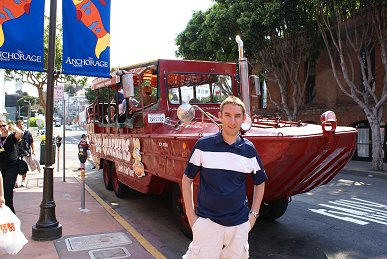 me and the quackers vehicle in San Francisco