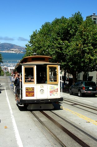 San Francisco Tram heading uphill 