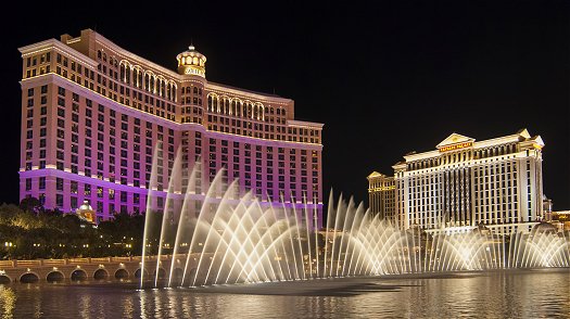 The fountains of the Bellagio