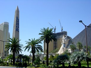 the spynx at the Luxor hotel in Las Vegas
