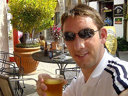 Paul Denton drinking beer