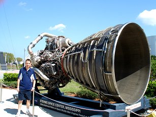 big rocket engine at kennedy space center