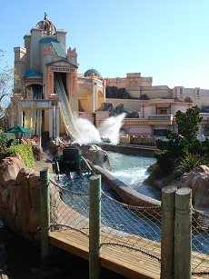 Atlantis log flume at seaworld