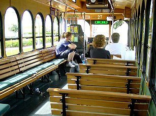 Inside the I-Ride Trolley in Florida