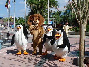 Themed characters at Universal Studios